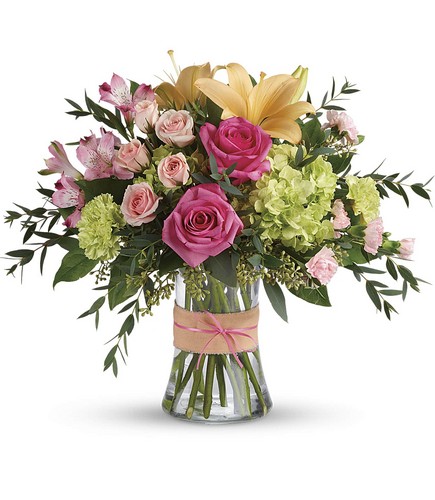 Blush Life Bouquet from Forever Flowers, flower delivery in St. Thomas, VI
